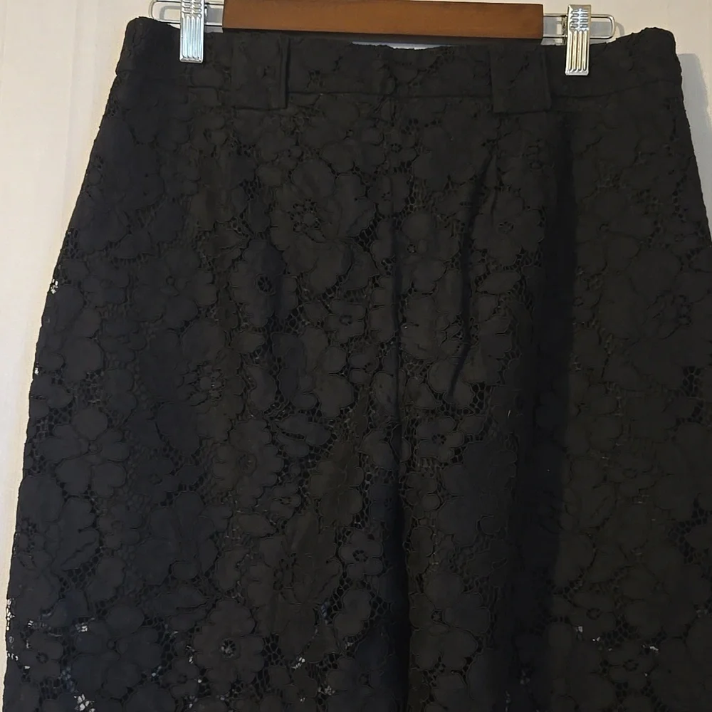 Express Trouser High Waist Black Lace Pants Size 10S - Picture 6 of 10